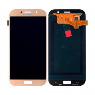 Дисплей Samsung A720 Galaxy A7 2017, с тачскрином, OLED, Gold