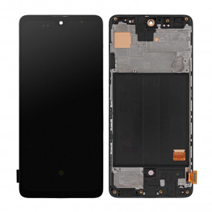 Дисплей Samsung A515 Galaxy A51, с тачскрином, с рамкой, OLED (Small LCD), Black