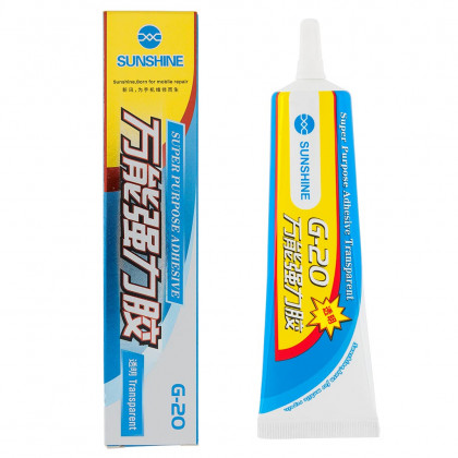 Клей Sunshine G20, для приклеивания сенсоров и дисплеев, прозрачный, 50 ml, фото № 1 - ukr-mobil.com