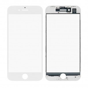 Стекло дисплея с рамкой и пленкой OCA Apple iPhone 8, iPhone SE 2020, Original, White