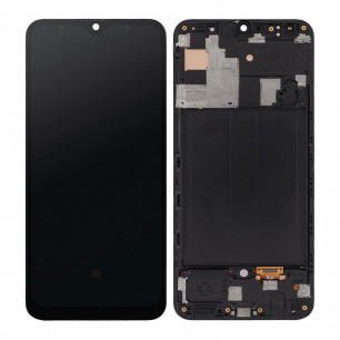Дисплей Samsung A505 Galaxy A50 2019, с тачскрином, рамкой, OLED, Black