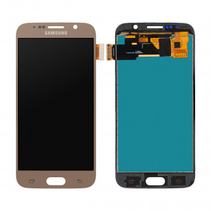 Дисплей Samsung G920 Galaxy S6, с тачскрином, INCELL, Gold
