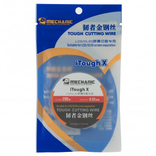 Проволка для отделения стекла от дисплея Mechanic iTought X, D=0,03 mm, L=200 m, (молибденовая)