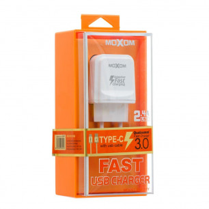 Сетевое зарядное устройство Moxom KH-31Y, QC 3.0, ( в комплекте - кабель Type-C )