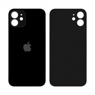 Задняя крышка Apple iPhone 12, большой вырез под камеру, Black