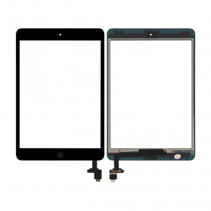 Сенсор (тачскрин) Apple iPad mini (A1432, A1454, A1455), iPad Mini 2 Retina (A1489, A1490, A1491), с кнопкой Home, High Quality, Black