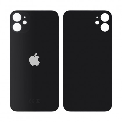 Задняя крышка Apple iPhone 11, большой вырез под камеру, High Quality, Black - ukr-mobil.com