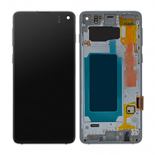 Дисплей Samsung G973 Galaxy S10, с тачскрином, с рамкой, Original PRC, Silver