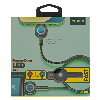Кабель Moxom MX-CB72, LED индикация заряда, 1m, Micro USB, фото № 3 - ukr-mobil.com