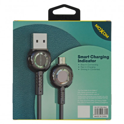 Кабель Moxom MX-CB72, LED индикация заряда, 1m, Micro USB, фото № 4 - ukr-mobil.com