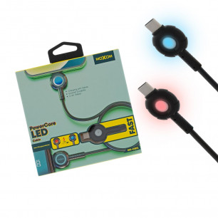Кабель Moxom MX-CB72, LED индикация заряда, 1m, Type-C