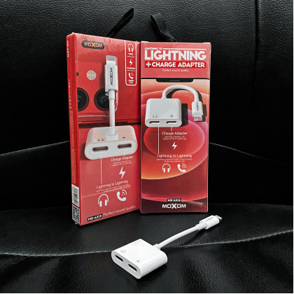 Переходник разветвитель Moxom MX-AX18 Lightning to 2 Lightning, фото № 4 - ukr-mobil.com