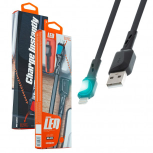 Кабель Moxom MX-CB73, LED индикация заряда, 1m, Lightning
