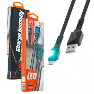 Кабель Moxom MX-CB73, LED индикация заряда, 1m, Micro USB