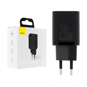 Сетевое зарядное устройство Baseus Super Si Quick Charger (CCSUP-B01), 20W, Type-C, Black