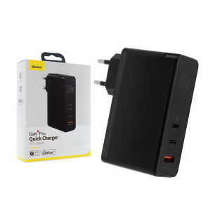 Сетевое зарядное устройство Baseus GaN2 Pro Quick Charger (CCGAN-J01), 120W, ( в комплекте - кабель Type-C ), Blac, для ноутбков MacBook, Asus, Lenovo