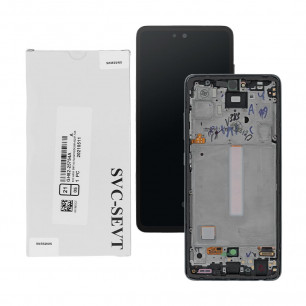 Дисплей Samsung A525 Galaxy A52, GH82-25524A, с тачскрином, с рамкой, Service Pack Original, Black