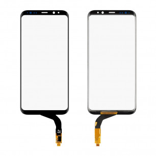 Стекло дисплея Samsung G955 Galaxy S8 Plus, с OCA пленкой, тачскрином, Original PRC, Black