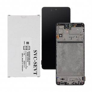 Дисплей Samsung M515 Galaxy M51, GH82-23568A, с тачскрином, с рамкой, Service Pack Original, Black