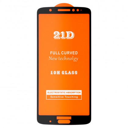 Защитное стекло Motorola XT1926 Moto G6 Plus, Full Glue 2.5D, Black - ukr-mobil.com