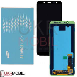 Дисплей Samsung A600 Galaxy A6, GH97-21897A, с тачскрином, Service Pack Original, Black