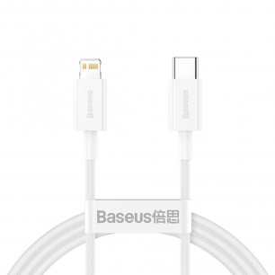 Кабель Baseus Superior Series Fast Charging Data (CATLYS-A02), Type-C to Lightning, 20W, 1m, White