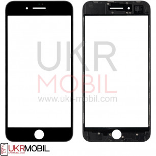 Стекло дисплея с рамкой и пленкой OCA Apple iPhone 8 Plus, Original, Black