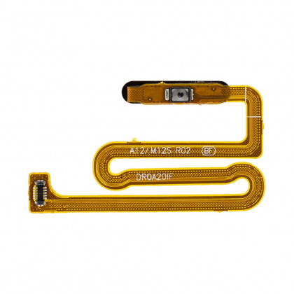 Шлейф Samsung A125 Galaxy A12, M127 Galaxy M12, со сканером отпечатка пальца, кнопка включения, High Quality, Black, фото № 3 - ukr-mobil.com