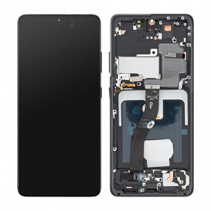 Дисплей Samsung G998 Galaxy S21 Ultra, с тачскрином, рамкой, Original, Phantom Black