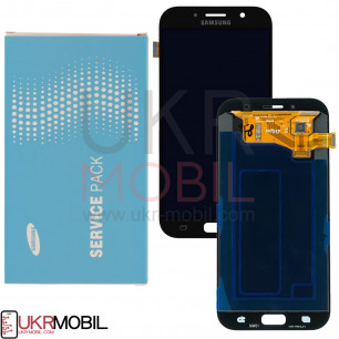 Дисплей Samsung A720 Galaxy A7 2017, GH97-19723A, с тачскрином, Original, Black