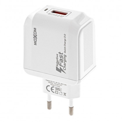 Сетевое зарядное устройство Moxom KH-67Y, Lightning, QC 3.0, ( в комплекте - кабель Lightning ), фото № 2 - ukr-mobil.com